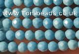 CTG2152 15 inches 2mm,3mm faceted round synthetic turquoise beads