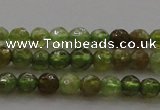 CTG219 15.5 inches 3mm faceted round tiny green garnet beads