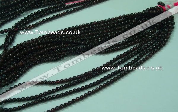 CTG22 15.5 inches 3mm round B grade tiny garnet beads wholesale