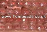 CTG2204 15 inches 2mm,3mm faceted round cherry quartz beads