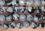 CTG2210 15 inches 2mm,3mm faceted round snowflake obsidian beads