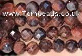 CTG2212 15 inches 2mm,3mm faceted round red tiger eye beads