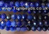 CTG2241 15 inches 2mm faceted round natural lapis lazuli beads