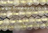 CTG2244 15 inches 2mm faceted round golden rutilated quartz beads