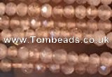 CTG2247 15 inches 2mm faceted round natural sunstone beads