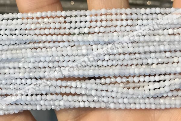 CTG2254 15 inches 2mm faceted round blue lace agate beads