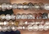 CTG2257 15 inches 2mm faceted round Multicolor rutilated quartz beads