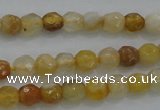 CTG226 15.5 inches 3mm faceted round tiny yellow botswana agate beads