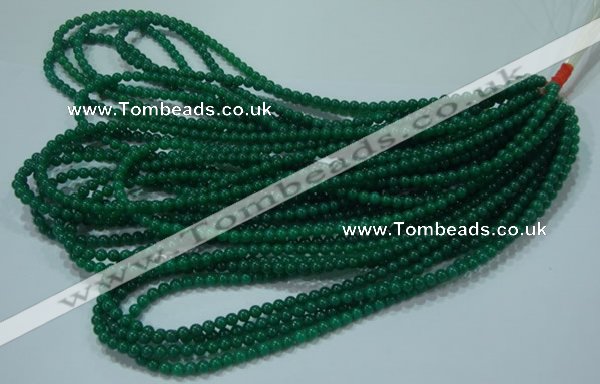 CTG25 15.5 inches 4mm round tiny green agate beads wholesale