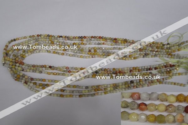 CTG300 15.5 inches 3mm faceted round ting crazy lace agate beads