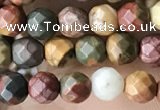 CTG3552 15.5 inches 4mm faceted round picasso jasper beads