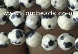 CTG3558 15.5 inches 4mm faceted round dalmatian jasper beads