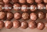 CTG3590 15.5 inches 4mm faceted round goldstone beads wholesale