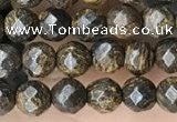 CTG3594 15.5 inches 4mm faceted round bronzite beads wholesale