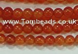 CTG37 15.5 inches 2mm round grade A tiny red agate beads wholesale