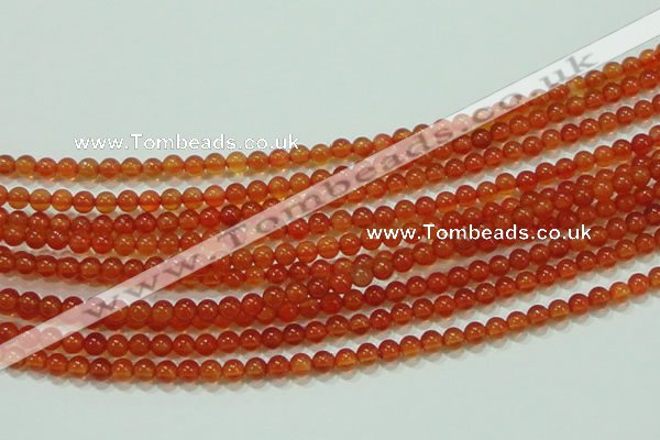 CTG37 15.5 inches 2mm round grade A tiny red agate beads wholesale