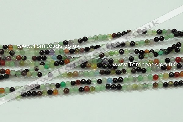 CTG38 15.5 inches 2mm round tiny multi-color agate beads wholesale