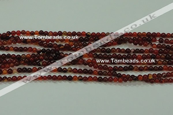 CTG39 15.5 inches 2mm round grade B tiny red agate beads wholesale