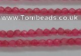 CTG402 15.5 inches 2mm faceted round tiny dyed candy jade beads