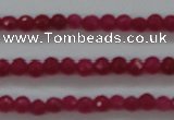 CTG403 15.5 inches 2mm faceted round tiny dyed candy jade beads