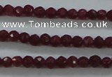 CTG405 15.5 inches 2mm faceted round tiny dyed candy jade beads