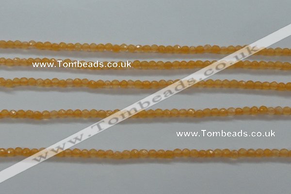 CTG407 15.5 inches 2mm faceted round tiny dyed candy jade beads