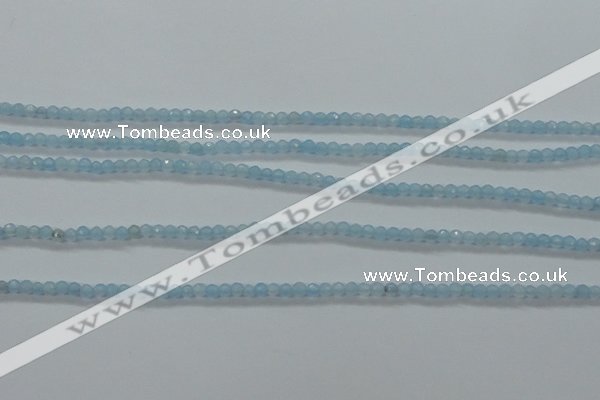 CTG408 15.5 inches 2mm faceted round tiny dyed candy jade beads