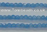 CTG409 15.5 inches 2mm faceted round tiny dyed candy jade beads