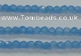 CTG409 15.5 inches 2mm faceted round tiny dyed candy jade beads