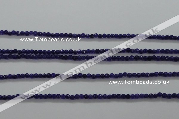 CTG411 15.5 inches 2mm faceted round tiny dyed candy jade beads