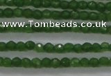 CTG416 15.5 inches 2mm faceted round tiny dyed candy jade beads