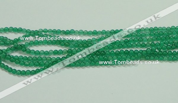 CTG42 15.5 inches 2mm round grade A tiny green agate beads wholesale