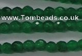 CTG422 15.5 inches 3mm faceted round tiny dyed candy jade beads