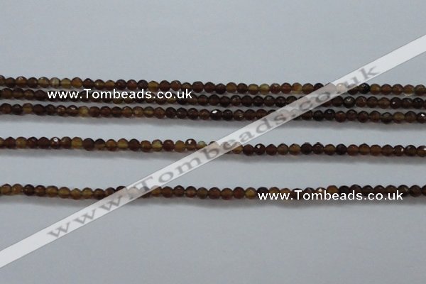 CTG425 15.5 inches 2mm faceted round tiny agate gemstone beads