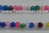 CTG438 15.5 inches 2mm round tiny dyed candy jade beads wholesale