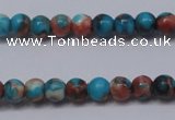 CTG450 15.5 inches 3mm round tiny dyed rain flower stone beads