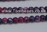 CTG453 15.5 inches 3mm round tiny dyed rain flower stone beads