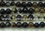 CTG46 15.5 inches 2mm round tiny black agate beads wholesale