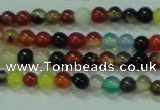 CTG50 15.5 inches 2mm round tiny multi-color agate beads wholesale