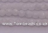 CTG506 15.5 inches 4mm faceted round tiny white moonstone beads