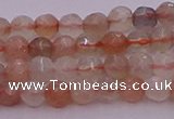 CTG508 15.5 inches 4mm faceted round tiny rainbow moonstone beads