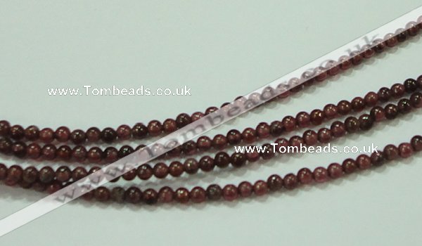 CTG54 15.5 inches 2mm round grade A tiny garnet beads wholesale