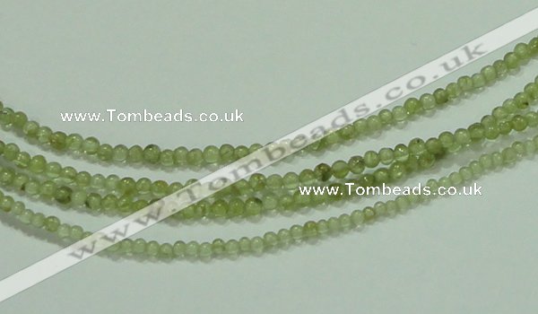 CTG55 15.5 inches 2mm round tiny olivine gemstone beads wholesale