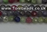 CTG552 15.5 inches 4mm faceted round tiny mixed gemstone beads