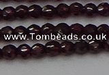 CTG555 15.5 inches 4mm faceted round tiny purple garnet beads