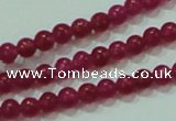 CTG57 15.5 inches 2mm round tiny dyed white jade beads wholesale