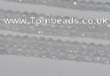 CTG600 15.5 inches 2mm faceted round white crystal beads