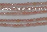 CTG606 15.5 inches 2mm faceted round peach moonstone beads