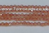 CTG609 15.5 inches 2mm faceted round golden sunstone beads