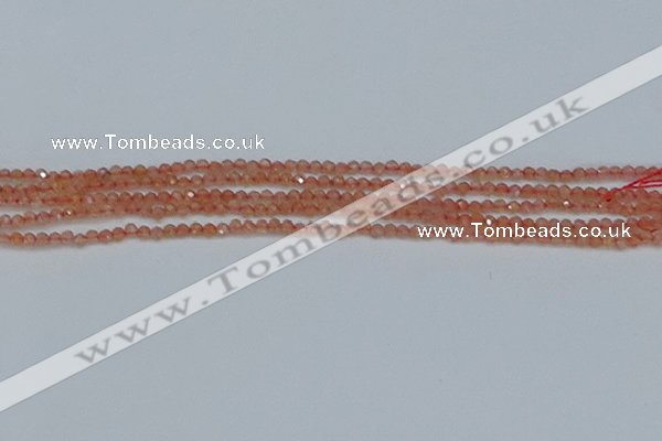 CTG609 15.5 inches 2mm faceted round golden sunstone beads